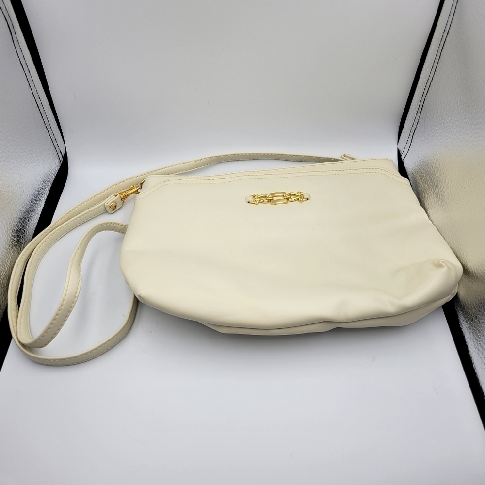 Unbranded Cream & Gold Crossbody Bag O/S